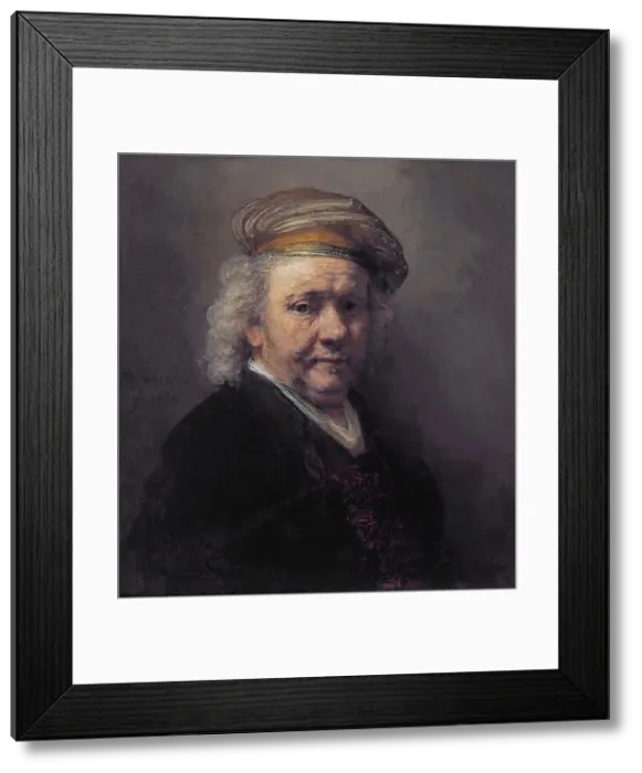 Framed Print : Self-portrait, 1669. Artist: Rembrandt van Rhijn (1606-1669) Framed Print : Self-portrait, 1669. Artist: Rembrandt van Rhijn (1606-1669)