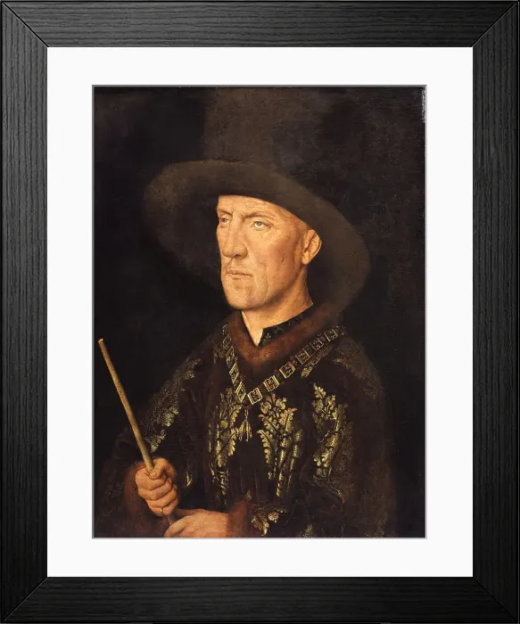Framed Print : Portrait of Baudouin de Lannoy, ca 1435. Artist: Eyck, Jan van (1390-1441) Framed Print : Portrait of Baudouin de Lannoy, ca 1435. Artist: Eyck, Jan van (1390-1441)