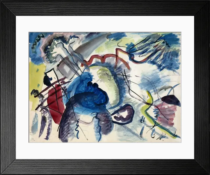 Framed Print : Sketch for Painting with White Border (Entwurf zum Bild mit weissem Rand), 1913. Artist: Kandinsky, Wassily Vasilyevich (1866-1944) Framed Print : Sketch for Painting with White Border (Entwurf zum Bild mit weissem Rand), 1913. Artist: Kandinsky, Wassily Vasilyevich (1866-1944)
