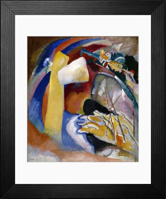 Framed Print : Study for Painting with White Form, 1913. Artist: Kandinsky, Wassily Vasilyevich (1866-1944) Framed Print : Study for Painting with White Form, 1913. Artist: Kandinsky, Wassily Vasilyevich (1866-1944)