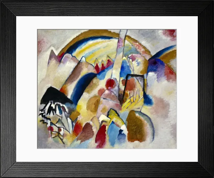 Framed Print : Landscape with Red Spots No. 2 (Landschaft mit roten Flecken Nr. 2), 1913. Artist: Kandinsky, Wassily Vasilyevich (1866-1944) Framed Print : Landscape with Red Spots No. 2 (Landschaft mit roten Flecken Nr. 2), 1913. Artist: Kandinsky, Wassily Vasilyevich (1866-1944)
