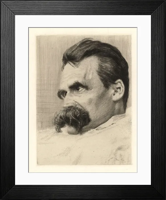 Framed Print : Portrait of Friederich Nietzsche, 1899-1900. Artist: Olde, Hans (1855-1917) Framed Print : Portrait of Friederich Nietzsche, 1899-1900. Artist: Olde, Hans (1855-1917)