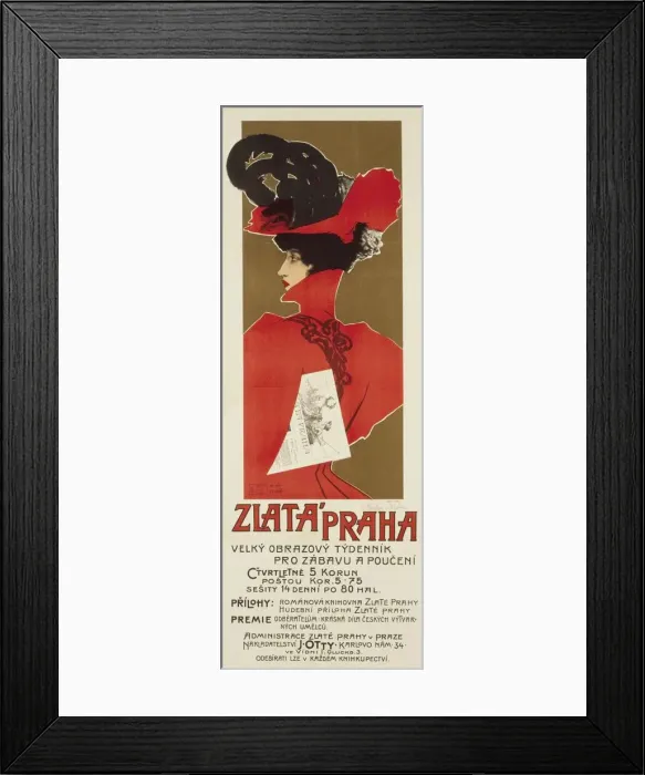 Framed Print : Zlata Praha, 1898. Artist: Oliva, Vaclav (1861-1928) Framed Print : Zlata Praha, 1898. Artist: Oliva, Vaclav (1861-1928)