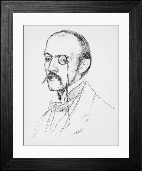 Framed Print : Portrait of Henri de Regnier, c. 1898. Artist: Rysselberghe, Theo van (1862-1926) Framed Print : Portrait of Henri de Regnier, c. 1898. Artist: Rysselberghe, Theo van (1862-1926)