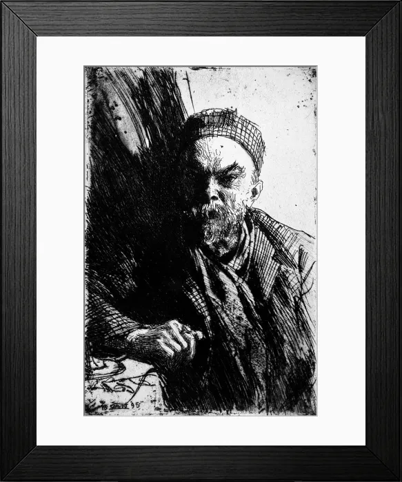 Framed Print : Portrait of the Poet Paul Verlaine (1844-1896), 1895. Artist: Zorn, Anders Leonard (1860-1920) Framed Print : Portrait of the Poet Paul Verlaine (1844-1896), 1895. Artist: Zorn, Anders Leonard (1860-1920)