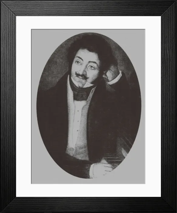Framed Print : Portrait of the Composer Alexander Aleksandrovich Alyabyev (1787-1851), 1810s. Artist: Anonymous Framed Print : Portrait of the Composer Alexander Aleksandrovich Alyabyev (1787-1851), 1810s. Artist: Anonymous
