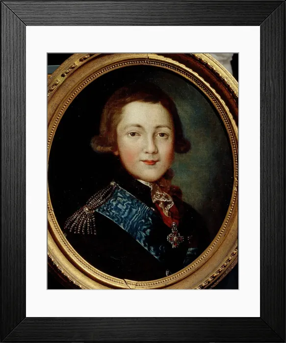 Framed Print : Portrait of Grand Duke Alexander Pavlovich of Russia. Artist: Anonymous, 18th century Framed Print : Portrait of Grand Duke Alexander Pavlovich of Russia. Artist: Anonymous, 18th century