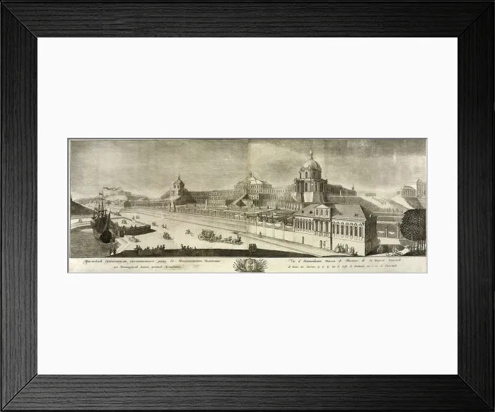 Framed Print : View of the Grand Oranienbaum Palace, 1761. Artist: Artemyev, Prokofy Artemyevich (1733 / 36-1811) Framed Print : View of the Grand Oranienbaum Palace, 1761. Artist: Artemyev, Prokofy Artemyevich (1733 / 36-1811)