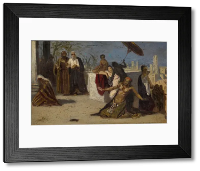 Framed Print : Egyptian Scene. Artist: Asknazy, Isaac Lvovich (1856-1902) Framed Print : Egyptian Scene. Artist: Asknazy, Isaac Lvovich (1856-1902)