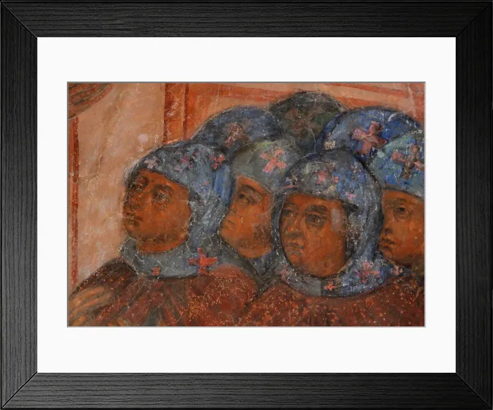 Framed Print : Fresco in the Cathedral of Our Lady of the Sign, Novgorod, Early 18th cen Artist: Bakhmatov, Ivan Yakovlevich (active Early 18th cen. ) Framed Print : Fresco in the Cathedral of Our Lady of the Sign, Novgorod, Early 18th cen Artist: Bakhmatov, Ivan Yakovlevich (active Early 18th cen. )