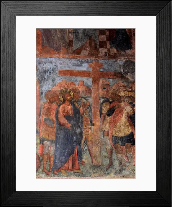 Framed Print : Fresco in the Cathedral of Our Lady of the Sign, Novgorod, Early 18th cen Artist: Bakhmatov, Ivan Yakovlevich (active Early 18th cen. ) Framed Print : Fresco in the Cathedral of Our Lady of the Sign, Novgorod, Early 18th cen Artist: Bakhmatov, Ivan Yakovlevich (active Early 18th cen. )