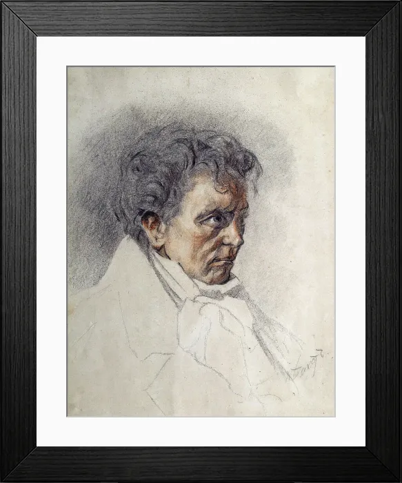 Framed Print : Ludwig van Beethoven (1770-1827). Artist: Bakst, Leon (1866-1924) Framed Print : Ludwig van Beethoven (1770-1827). Artist: Bakst, Leon (1866-1924)