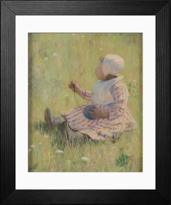 Framed Print : Girl playing with a ball of wool, c. 1875. Artist: Cassatt, Mary (1845-1926) Framed Print : Girl playing with a ball of wool, c. 1875. Artist: Cassatt, Mary (1845-1926)