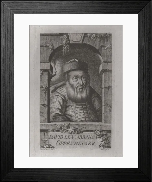 Framed Print : Portrait of David Oppenheim (1664-1736), chief rabbi of Prague, 1773. Artist: Balzer, Johann (1738-1799) Framed Print : Portrait of David Oppenheim (1664-1736), chief rabbi of Prague, 1773. Artist: Balzer, Johann (1738-1799)