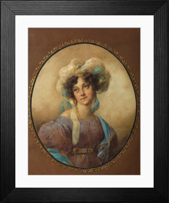 Framed Print : Portrait of Yelena Alexandrovna Golitsyna, nee Naryshkina (1785-1855), 1820s. Artist: Anonymous Framed Print : Portrait of Yelena Alexandrovna Golitsyna, nee Naryshkina (1785-1855), 1820s. Artist: Anonymous