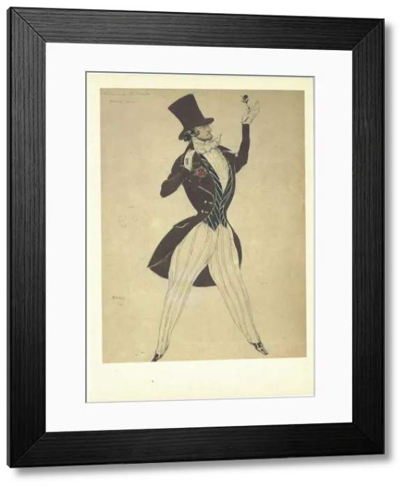 Framed Print : Costume design for the ballet Carnaval by R. Schumann, 1910. Artist: Bakst, Leon (1866-1924) Framed Print : Costume design for the ballet Carnaval by R. Schumann, 1910. Artist: Bakst, Leon (1866-1924)
