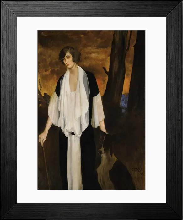 Framed Print : Portrait of Rachel Strong, the Future Countess Henri de Boisgelin, 1924. Artist: Bakst, Leon (1866-1924) Framed Print : Portrait of Rachel Strong, the Future Countess Henri de Boisgelin, 1924. Artist: Bakst, Leon (1866-1924)
