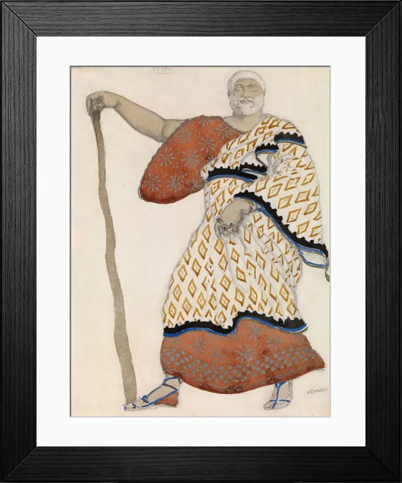 Framed Print : Costume design for drama Oedipus at Colonus by Sophocles, 1904. Artist: Bakst, Leon (1866-1924) Framed Print : Costume design for drama Oedipus at Colonus by Sophocles, 1904. Artist: Bakst, Leon (1866-1924)