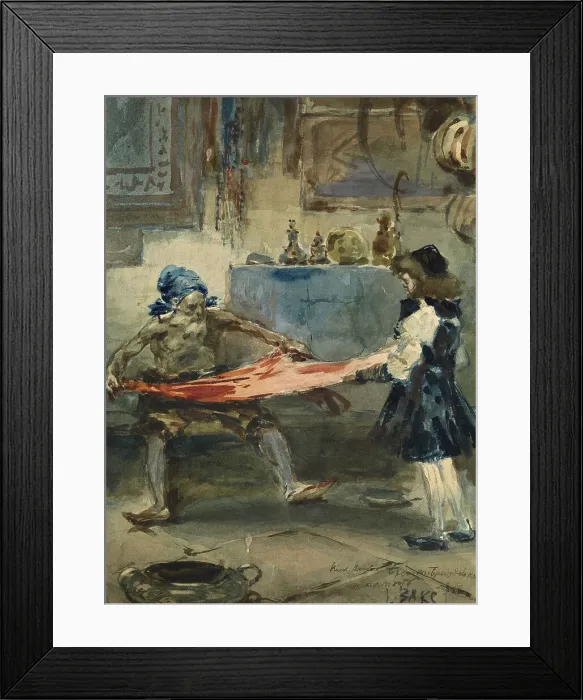 Framed Print : Oriental Scene. Artist: Bakst, Leon (1866-1924) Framed Print : Oriental Scene. Artist: Bakst, Leon (1866-1924)