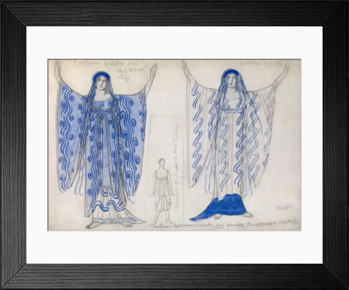 Framed Print : Phaedra. Costume design for the drama Phaedra (Phedre) by Jean Racine, ca 1923. Artist: Bakst, Leon (1866-1924) Framed Print : Phaedra. Costume design for the drama Phaedra (Phedre) by Jean Racine, ca 1923. Artist: Bakst, Leon (1866-1924)