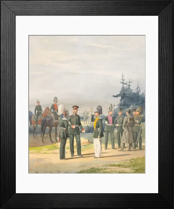 Framed Print : Officers from Uhlan Regiment, 1887. Artist: Balashov, Pyotr Ivanovich (?-1888) Framed Print : Officers from Uhlan Regiment, 1887. Artist: Balashov, Pyotr Ivanovich (?-1888)