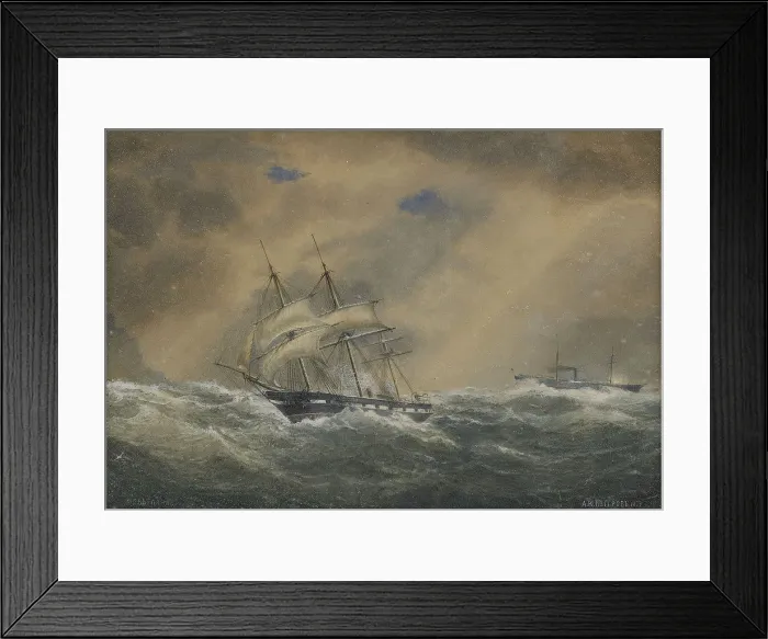 Framed Print : The Steam Frigate Svetlana, 1878. Artist: Beggrov, Alexander Karlovich (1841-1914) Framed Print : The Steam Frigate Svetlana, 1878. Artist: Beggrov, Alexander Karlovich (1841-1914)