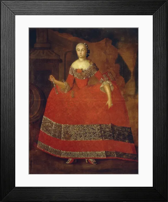 Framed Print : Portrait of Yekaterina Nikolayevna Tishinina, 1759. Artist: Berezin, Ivan Kozmich (1721-1784) Framed Print : Portrait of Yekaterina Nikolayevna Tishinina, 1759. Artist: Berezin, Ivan Kozmich (1721-1784)