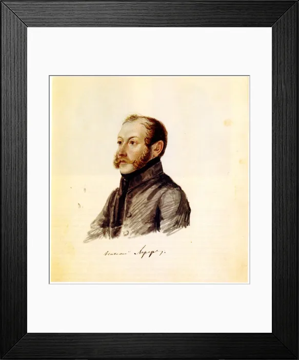 Framed Print : Portrait of Decembrist Nikolai Lorer (1794-1873), 1832-1833. Artist: Bestuzhev, Nikolai Alexandrovich (1791-1855) Framed Print : Portrait of Decembrist Nikolai Lorer (1794-1873), 1832-1833. Artist: Bestuzhev, Nikolai Alexandrovich (1791-1855)