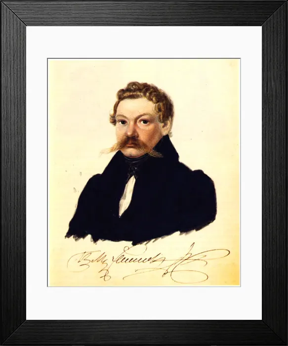 Framed Print : Portrait of Decembrist Pyotr Mukhanov (1799-1854), 1832-1833. Artist: Bestuzhev, Nikolai Alexandrovich (1791-1855) Framed Print : Portrait of Decembrist Pyotr Mukhanov (1799-1854), 1832-1833. Artist: Bestuzhev, Nikolai Alexandrovich (1791-1855)