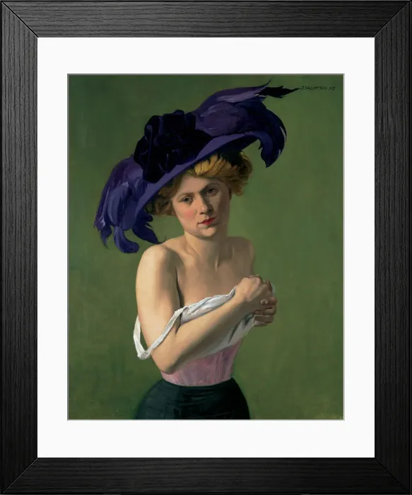 Framed Print : Le chapeau violet, 1907. Artist: Vallotton, Felix Edouard (1865-1925) Framed Print : Le chapeau violet, 1907. Artist: Vallotton, Felix Edouard (1865-1925)
