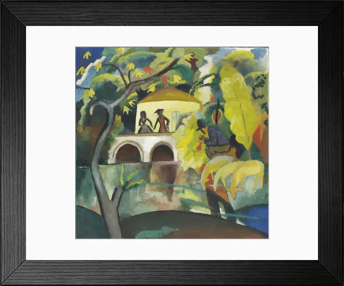Framed Print : Rococo, 1912. Artist: Macke, August (1887-1914) Framed Print : Rococo, 1912. Artist: Macke, August (1887-1914)