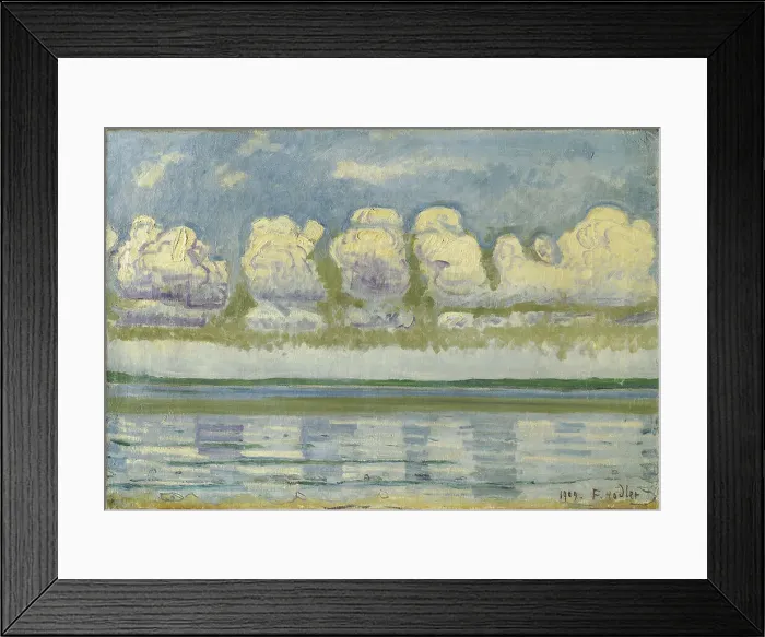 Framed Print : Lake Geneva with the Swiss Jura, 1909. Artist: Hodler, Ferdinand (1853-1918) Framed Print : Lake Geneva with the Swiss Jura, 1909. Artist: Hodler, Ferdinand (1853-1918)