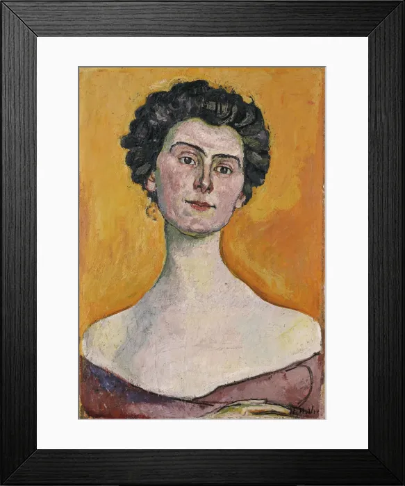 Framed Print : Potrait of Clara Pasche-Battie, 1914. Artist: Hodler, Ferdinand (1853-1918) Framed Print : Potrait of Clara Pasche-Battie, 1914. Artist: Hodler, Ferdinand (1853-1918)