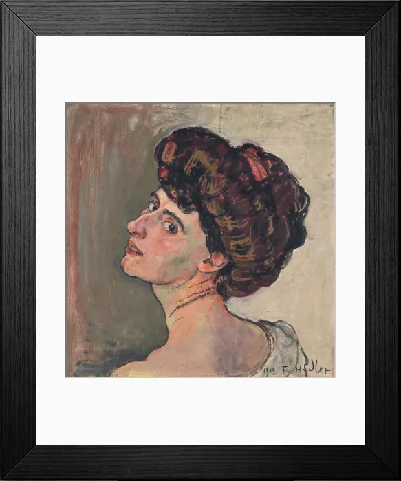 Framed Print : La Parisienne. Portrait of Valentine Gode-Darel (1873-1915), 1909. Artist: Hodler, Ferdinand (1853-1918) Framed Print : La Parisienne. Portrait of Valentine Gode-Darel (1873-1915), 1909. Artist: Hodler, Ferdinand (1853-1918)