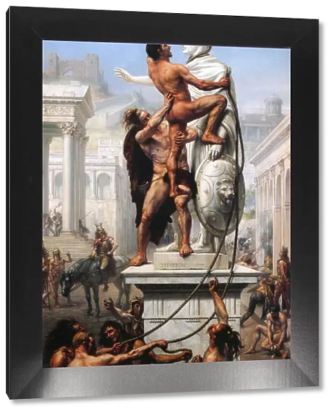 The Sack of Rome by Visigoths, 410, 1890. Artist: Sylvestre, Joseph-Noel (1847-1926)