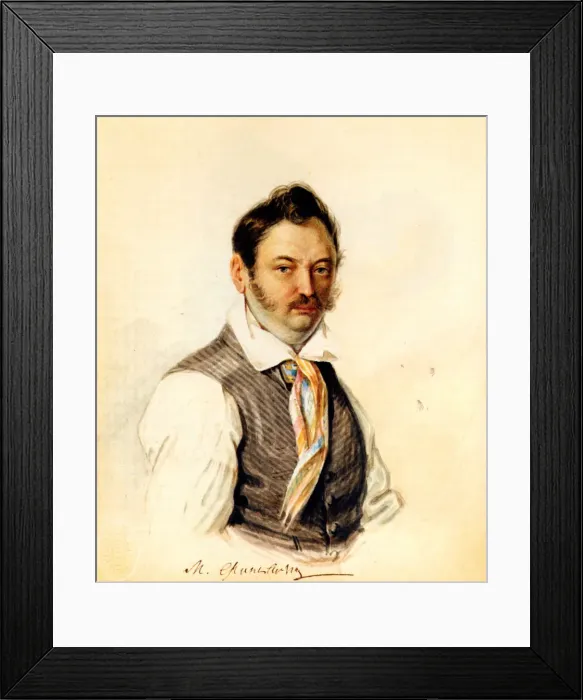 Framed Print : Portrait of Decembrist Fonvizin Michail A. Fonvizin (1787-1854), 1834. Artist: Bestuzhev, Nikolai Alexandrovich (1791-1855) Framed Print : Portrait of Decembrist Fonvizin Michail A. Fonvizin (1787-1854), 1834. Artist: Bestuzhev, Nikolai Alexandrovich (1791-1855)