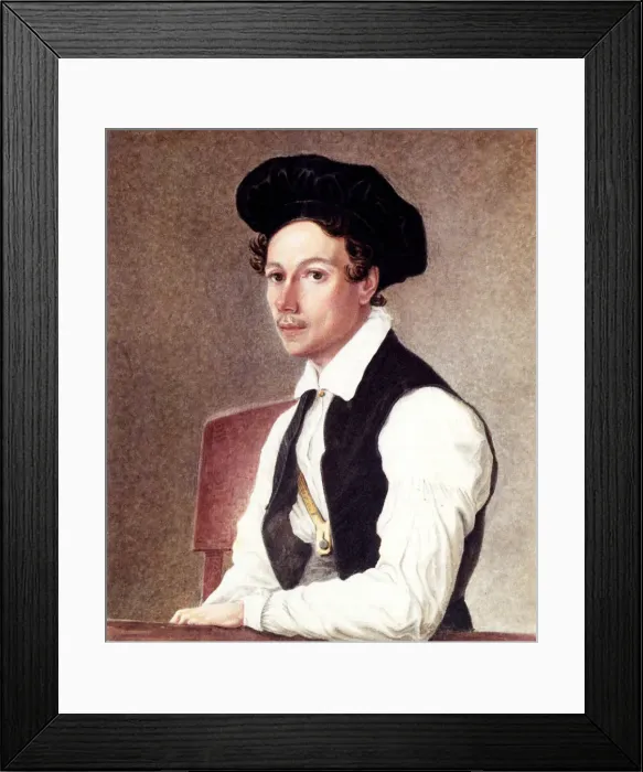Framed Print : Portrait of Decembrist Mikhail Alexandrovich Bestuzhev (1800-1871), 1837-1839. Artist: Bestuzhev, Nikolai Alexandrovich (1791-1855) Framed Print : Portrait of Decembrist Mikhail Alexandrovich Bestuzhev (1800-1871), 1837-1839. Artist: Bestuzhev, Nikolai Alexandrovich (1791-1855)