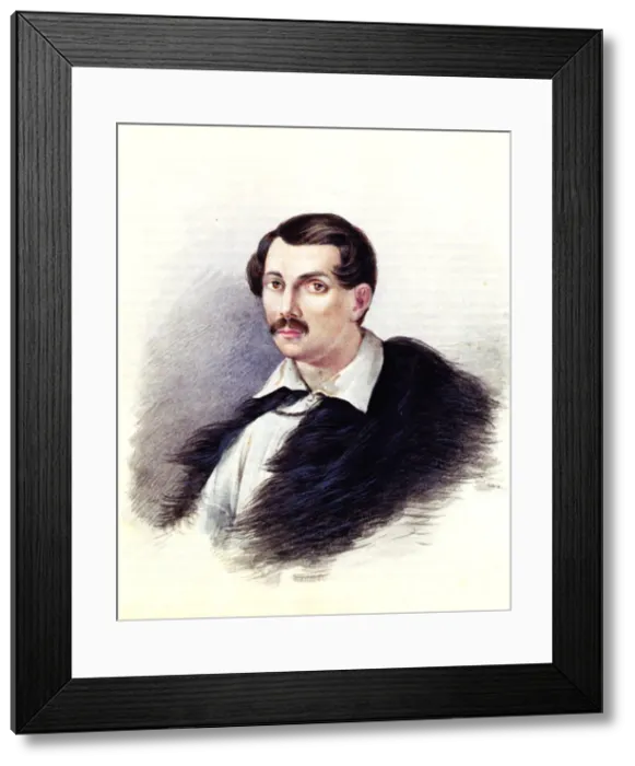 Framed Print : Portrait of Decembrist Alexander Alexandrovich Bestuzhev (1797-1837), 1839. Artist: Bestuzhev, Nikolai Alexandrovich (1791-1855) Framed Print : Portrait of Decembrist Alexander Alexandrovich Bestuzhev (1797-1837), 1839. Artist: Bestuzhev, Nikolai Alexandrovich (1791-1855)