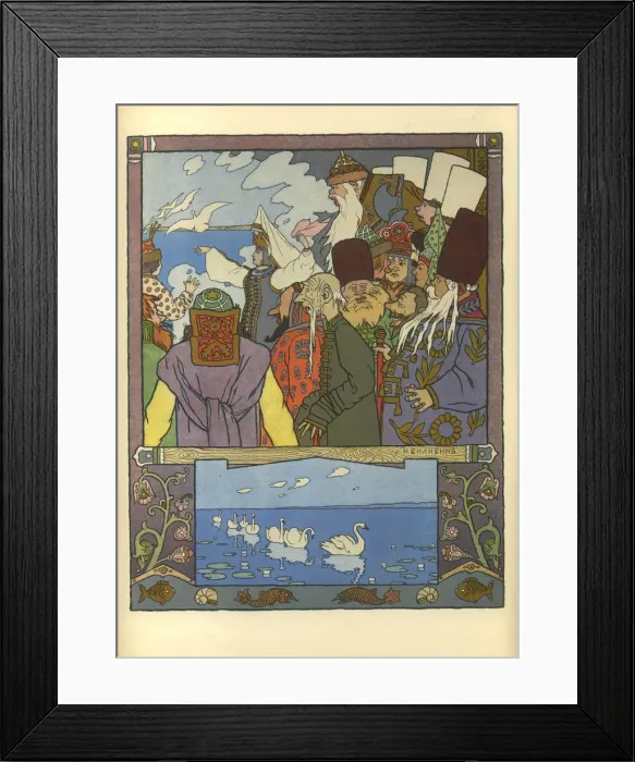 Framed Print : Ivan Tsarevich and Frog Princess, 1901. Artist: Bilibin, Ivan Yakovlevich (1876-1942) Framed Print : Ivan Tsarevich and Frog Princess, 1901. Artist: Bilibin, Ivan Yakovlevich (1876-1942)