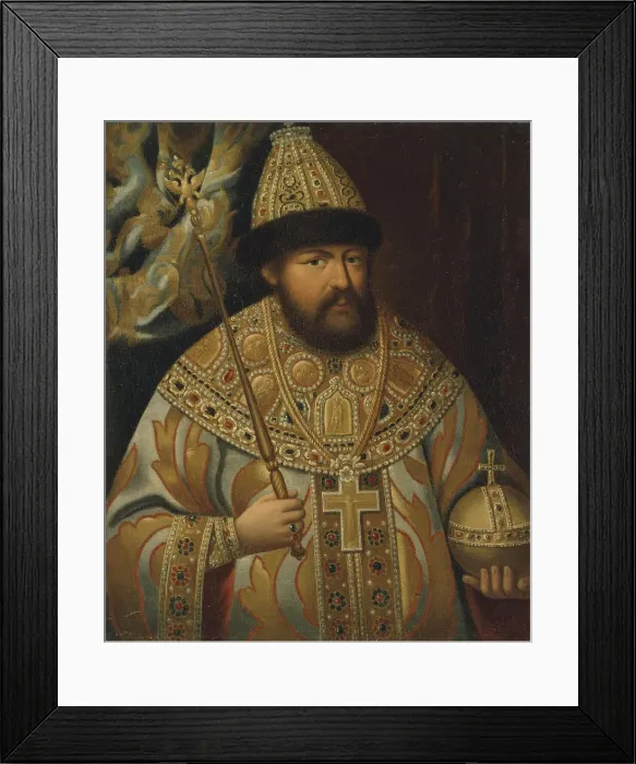 Framed Print : Portrait of the Tsar Alexis I Mikhailovich of Russia (1629-1676), Late 18th cent Artist: Anonymous Framed Print : Portrait of the Tsar Alexis I Mikhailovich of Russia (1629-1676), Late 18th cent Artist: Anonymous