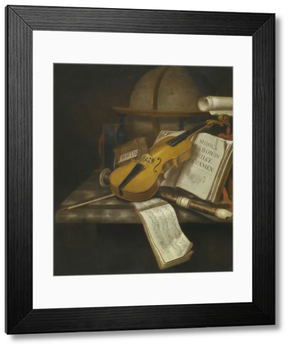 Framed Print : Vanitas Still Life. Artist: Collier, Edwaert (1642-1708) Framed Print : Vanitas Still Life. Artist: Collier, Edwaert (1642-1708)