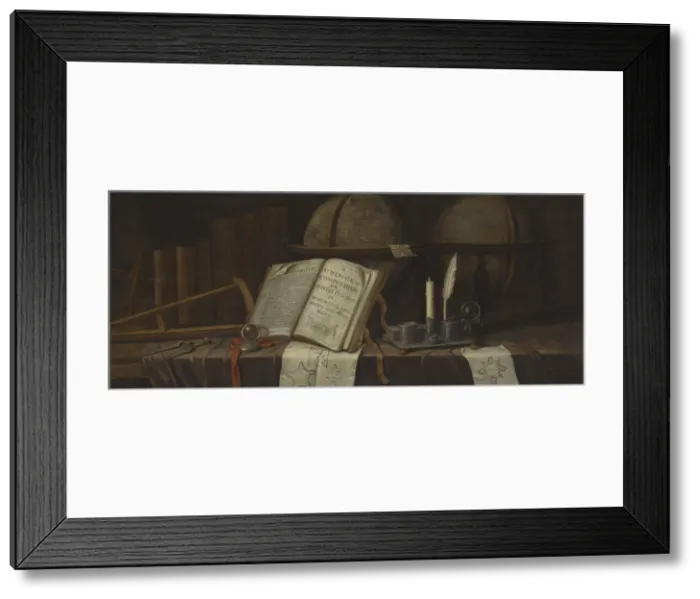 Framed Print : Vanitas Still Life. Artist: Collier, Edwaert (1642-1708) Framed Print : Vanitas Still Life. Artist: Collier, Edwaert (1642-1708)