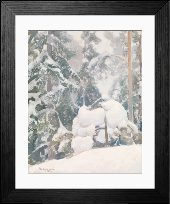 Framed Print : Winter landscape, 1922. Artist: Halonen, Pekka (1865-1933) Framed Print : Winter landscape, 1922. Artist: Halonen, Pekka (1865-1933)