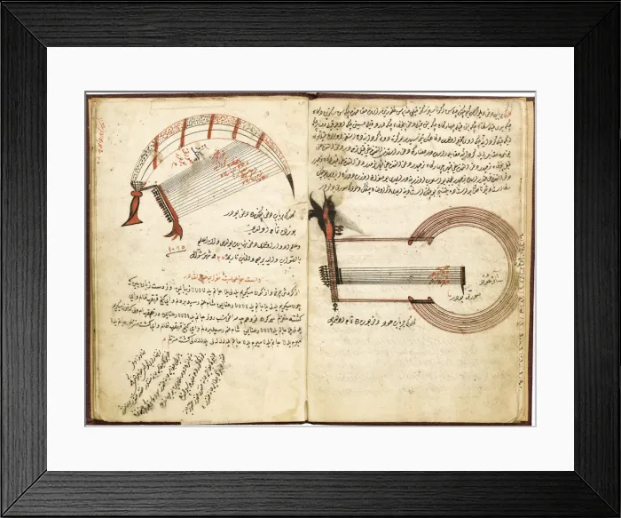 Framed Print : Janissary music. Ottoman manuscript, 18th century. Artist: Anonymous Framed Print : Janissary music. Ottoman manuscript, 18th century. Artist: Anonymous