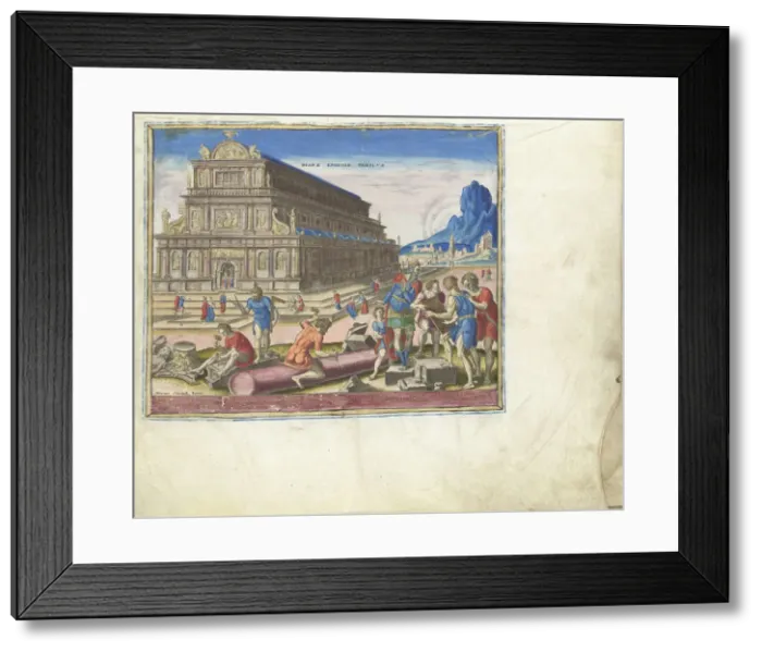 Framed Print : The Temple of Diana at Ephesus (from the series The Eighth Wonders of the World), 1572. Artist: Galle, Philipp (Philips) (1537-1612) Framed Print : The Temple of Diana at Ephesus (from the series The Eighth Wonders of the World), 1572. Artist: Galle, Philipp (Philips) (1537-1612)