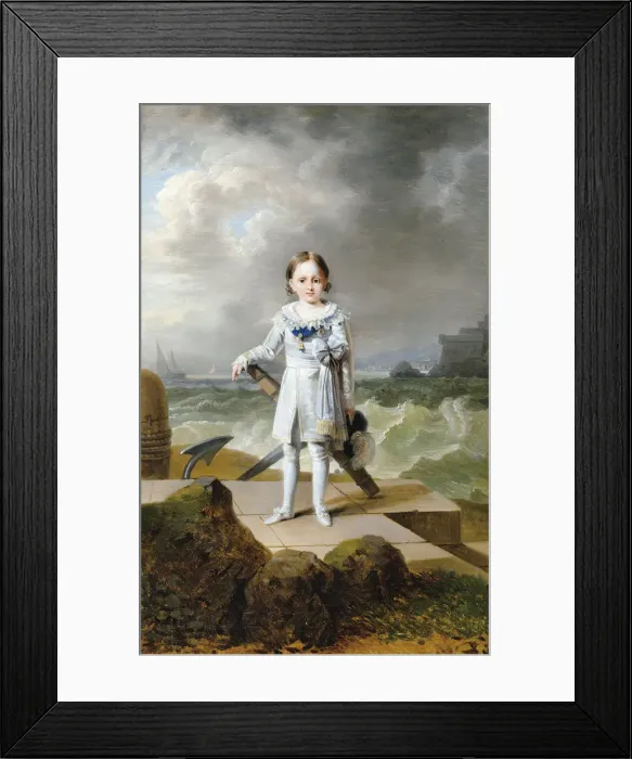Framed Print : Portrait of Prince Napoleon Louis Bonaparte (1804-1831), c. 1810. Artist: Kinson, Francois-Joseph (1770-1839) Framed Print : Portrait of Prince Napoleon Louis Bonaparte (1804-1831), c. 1810. Artist: Kinson, Francois-Joseph (1770-1839)