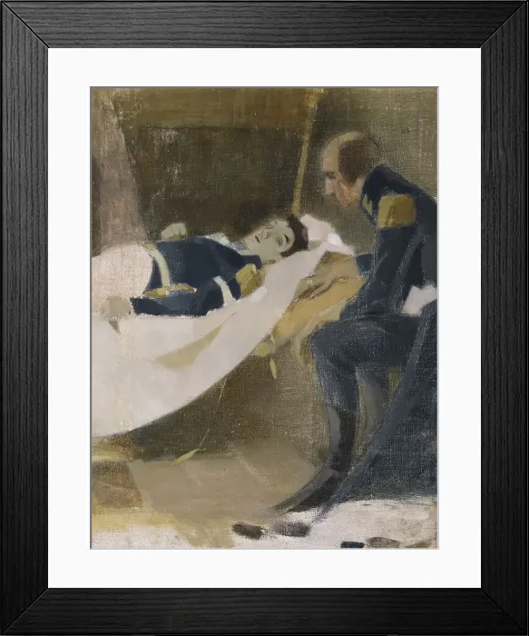 Framed Print : The death of Wilhelm von Schwerin, 1927. Artist: Schjerfbeck, Helene (1862-1946) Framed Print : The death of Wilhelm von Schwerin, 1927. Artist: Schjerfbeck, Helene (1862-1946)