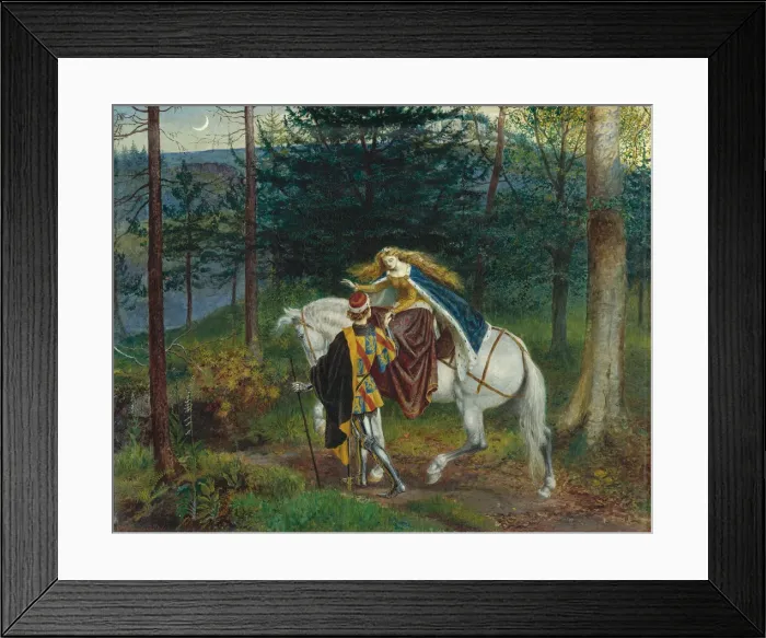 Framed Print : Illustration for La Belle Dame sans Merci by John Keats, 1865. Artist: Crane, Walter (1845-1915) Framed Print : Illustration for La Belle Dame sans Merci by John Keats, 1865. Artist: Crane, Walter (1845-1915)