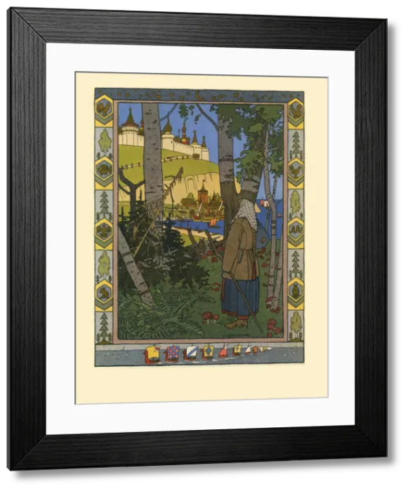 Framed Print : Illustration for the Fairy tale The Feather of Finist the Falcon, 1901-1902. Artist: Bilibin, Ivan Yakovlevich (1876-1942) Framed Print : Illustration for the Fairy tale The Feather of Finist the Falcon, 1901-1902. Artist: Bilibin, Ivan Yakovlevich (1876-1942)