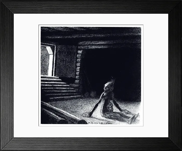 Framed Print : Ovinnik, 1934. Artist: Bilibin, Ivan Yakovlevich (1876-1942) Framed Print : Ovinnik, 1934. Artist: Bilibin, Ivan Yakovlevich (1876-1942)